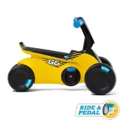 BERG GO2 2-In-1 Pedal Go Kart Sparx Yellow Baby and Toddler Go Kart Ride, Pedal