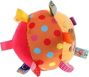 Abaodam Soft Plush Grasping Ball with Bell Colorful Squeeze for Development Gentle Sound Soothing Plush for Learning and Motor Skills