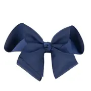 2X Hair Bows Clip School Girls Bow Knot Band Ponytail Ribbon Alligator 4" Blue