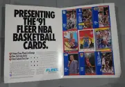 1991 Fleer Basketball 9 Cards Dealer Promo Sheet NBA Patrick Ewing