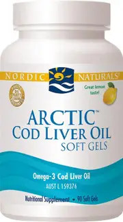Nordic Naturals Arctic Cod Liver Oil Lemon Flavour Soft Gels X 90
