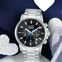 在飛比找momo購物網優惠-【ALBA】ACTIVE 三眼計時手錶(VD53-X399D