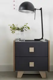 Hipster Bedside Table - Charcoal