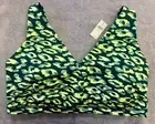 Aerie Goals Plunge Sports Bra -- XXL DEEP FOREST GREEN