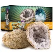 Break Open 2 Jumbo Geodes– Break Your Own Large Geode with Crystals, Earth Sc...