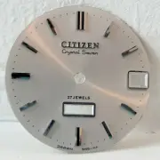 Genuine NOS Vintage Citizen Crystal Seven 21J Steel Toned Watch Dial 1960'