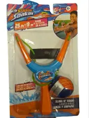NERF SOAK 'N SLING Sling Shot Water Toy Super Soaker Range up to 25' NIP