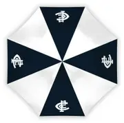 AFL Compact Umbrella - Carlton Blues - Rain - Glovebox - 60cm Length W17cm