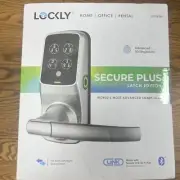 Lockly PGD628F Secure Plus Smart Lever Lock Bluetooth Fingerprint Brushed Nickel
