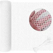 Plastic Chicken Wire Mesh Fence (White, 15.7IN x 10FT)