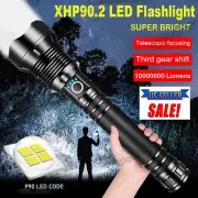99000000Lumens LED Flashlight Tactical Light Super Bright Torch USB Rechargeable