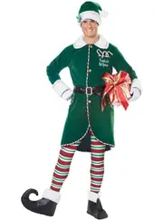 Workshop Elf Mens Deluxe Christmas Costume