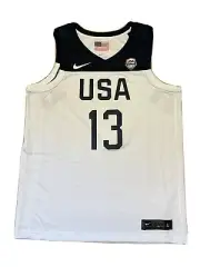 Nike Team USA Basketball Olympics James Harden #13 White Jersey Size Large