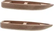 NOLITOY Wooden Miniature Canoe Model Boat Ornament Nautical Tabletop Decoration Micro Landscape Accessory