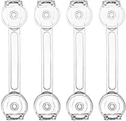 Baby Safety Cupboard Locks, 4 Packs Child Cabinets Safety Lock Baby Proofing for Toilet, Draw，Refrigerator, Ovens Transparent Round
