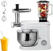 Electric Stand Mixer, with 6 L Stainless Steel Bowl, 1500W Household Food Processors Grinder, 6-Speed Adjustable, with 1.5 L Juice Extractor, Chef Machine for Meat Grinder,Juicer,Kneading Dough