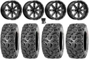 MSA Milled Boxer 14" Wheels 26" Bear Claw HTR Tires Yamaha Viking Wolverine