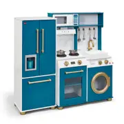 Plum Bakehouse Traditional Wooden Kitchen with Fridge � Oxford Blue