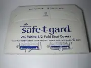 Safe-t-gard Half-fold Toilet Seat Covers GPC 47046 2VEX6 & 2 FREE Dispensers