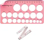 Silicone Nipples Ruler of Flange Size Measure for Nipple, Nipple Measurement Tool for Flanges Silicone and Soft in mm, Breast Pump Sizing Tool for Spectra, Medela, Momcozy, Lansinoh(Pink)