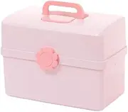 WUISOLQP Spacious Childrens Hair Jewelry Storage Box for Girls and Impeccable Gifts Children Hair Accessories Storage Box Plastic, Pink