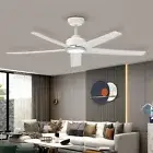 ocioc Ceiling Fans with Lights, 52 inch White Ceiling Fan with Light and Remo...