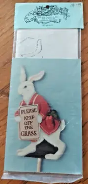 DELANE LANGE PETER RABBIT LAWN SIGN PAINTING PATTERN 1991 18