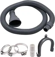 YuGtcen 3.28ft Washing Machine Drain Hose Extension, Corrugated Drain Pipe Univerdal Washer Hose for Dishwasher, Dehumidifier, with Clamp and Holder