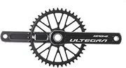Bike Crankset, Bicycle Crank 40/42/44/46T Round Hollow Integrated Aluminum Alloy Crankset Single Chainring 170mm GXP Crank Arm Set for 8/9/10/11/12 Speed Road Bikes