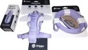 ‍*DIGGS* Adjustable Dog Harness Leash Poop Bag Holder Dispenser SMALL Lavender