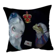 Alice and the Frog Footman Cushion Cover
