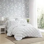 [Laura Ashley] Twin Quilt Set, Solid Bedding Set Including Sham(s), All Season Farmhouse Home Décor (Susanna White, Twin)