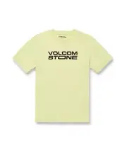 Volcom Euroslash Short Sleeves T-Shirt Big Boys M Shadow Lime Crew Neck Pullover