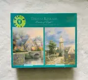Thomas Kinkade Painter of Light Glow In The Dark Puzzle Set 2 500 Piece Puzzles