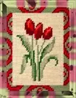 DIY Needlepoint/Tapestry Kit "Bouquet of tulips" 5.9"x7.9", Bambini