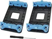 2PCS CPU Fan Bracket Base, AMD Radiator Bracket for AM2+/AM3+/FM1/FM2 Socket Bottom Frame CPU Fan Cooling Boundless Base (8 Screws 1 Screwdriver)