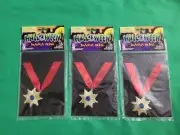 Halloween Dracula Vampire Medal Ribbon Necklace Gift Costume Dress-Up Lot of 3