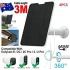 4PCS 10W Solar Panels for Eufy Eufycam Cam E/2C/E/2 Pro Wall Mount Power Cable