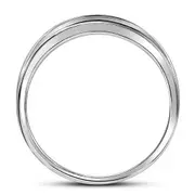 14k White Gold Princess Diamond Single Row Wedding Band 1/4 Cttw