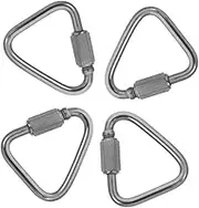 4pcs Triangle Carabiner Hook Heavy Duty Lifting Chain Connector Safety Quick Link