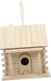 BESPORTBLE Wood Parakeet Nesting Box Durable Wooden Bird House for Outdoor Use Bird Feeding Box for Parrots Cockatiels and Budgerigars Addition to Garden Balcony