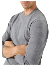 [MJ Bale] Sandringham Ashby Crew Knit Sweater in Pale Grey