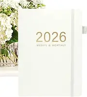 Buhygn Writing Journal | 2026 Planning Notepad 144 Sheets | Hardcover Notebook A5 Calendar for Travel College Graduation Home Business Workplace School Study Meeting