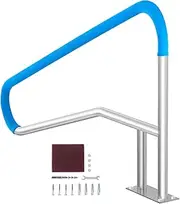 VEVOR Pool Handrail, 54 x 36 inch Pool Railing, Stainless Steel with Base Plate for Indoor/Outdoor Pools,Swimming Pool Safety Railing for Decks,Rust-Proof Grab Bar w/Grip Cover&Accessories for Spas