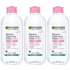 3X400ML Garnier Micellar Cleansing Water For Sensitive Skin Face Makeup Remover