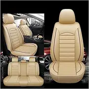 LEJOLI Car Seat Covers Universal Set for Renault Latitude Scenic Duster Megane Captur Laguna Kadjar Car Accessories, Beige