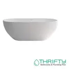 Fienza Nero Cast Stone Bath Matte White 1780mm
