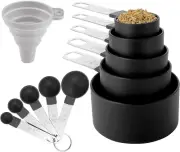 Measuring Cups and Spoons Set of Huygens Kitchen Gadgets 10 Pieces, Stackable St