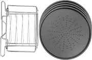 Cabilock 1Set Non Stick Pizza Baking Pan Round Pizza Tray with Holes Kitchen Supplies for Baking Easy Release for Homemade Pizzas