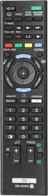 RM-GD031 Remote Control Compatible with Sony TV KDL-40W600B KDL-48W600B